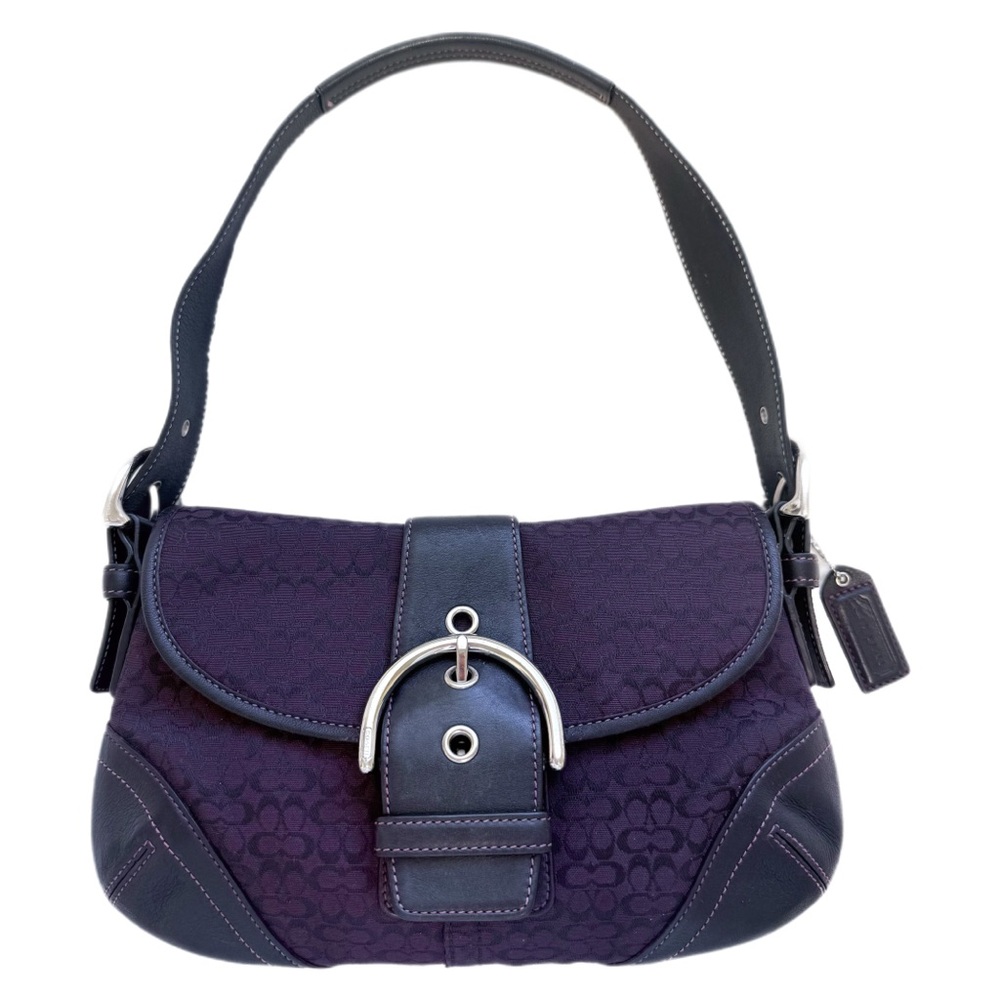 Vintage Coach Y2K Black Cherry Mini Soho DYED/CUSTOM 6818 2004 Purse GUC